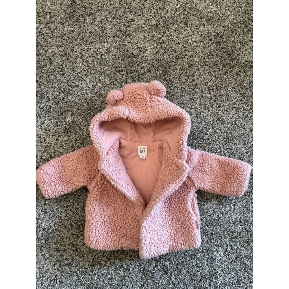 ❤️Baby Gap Sherpa Teddy Bear Jacket 0-3M